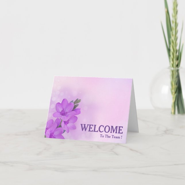 Bem-Vindo Ao Cartão Postal Da Equipe (Frente)