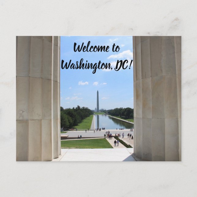 Bem-vindo ao cartão postal de Washington DC (Frente)