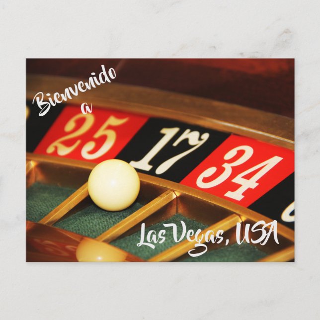 Bem-vindo ao cartão postal Las Vegas USA (Frente)