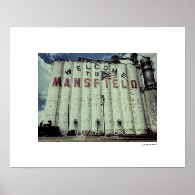 Bem-vindo ao Cartaz de Impressão de Silos de Grãos (Frente)