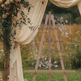 Bem-Vindo Ao Casamento Elegante De Flores Selvagen