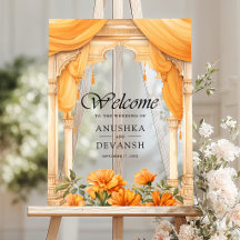 Bem-vindo ao Casamento Hindu Indiano Marigold Flor