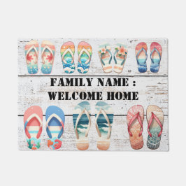 Bem-vindo ao lar fora do tapete de porta frontal