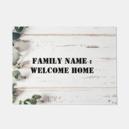 Bem-vindo ao lar fora do tapete de porta frontal