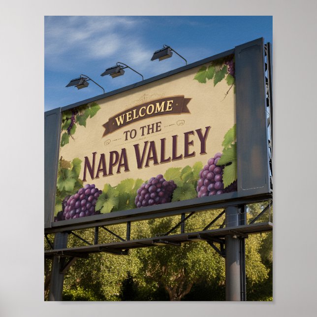 Bem-vindo ao Napa Valley Billboard Poster (Frente)