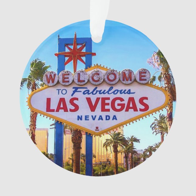 Bem-vindo ao Ornamento de Sinais de Las Vegas (Frente)
