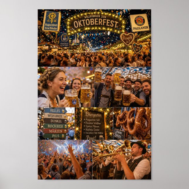 Bem-vindo ao Poster da Noite do Oktoberfest de Mun (Frente)