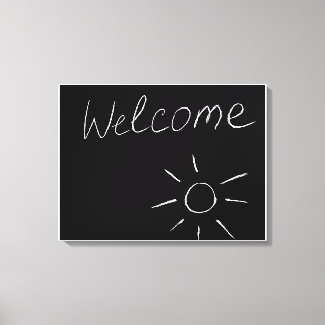 "Bem-vindo" Arte de Muro de Impressão de Telas Est (Frente)