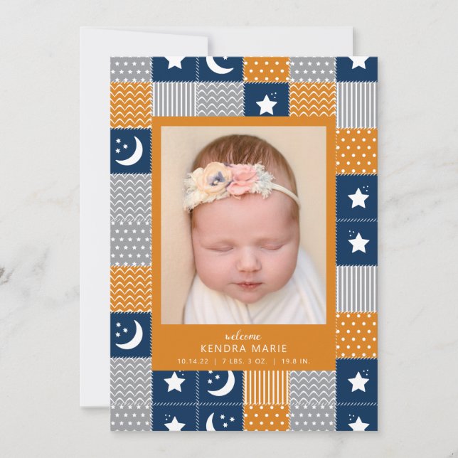 BEM-VINDO BABY | Anúncio de nascimento de Lua e Es (Frente)