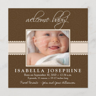 Bem-vindo, Bebê! Anúncio de Nascimento da Fita Tau
