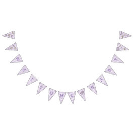 Bem-vindo Bebê Roxo Dourado Bandeira