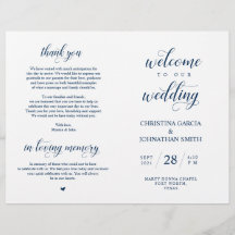 Bem-vindo, cerimônia de casamento, Marinho azul do