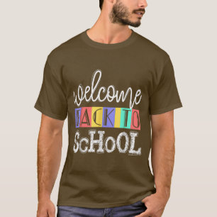 Bem-vindo de volta à camisa de escola Primeiro dia