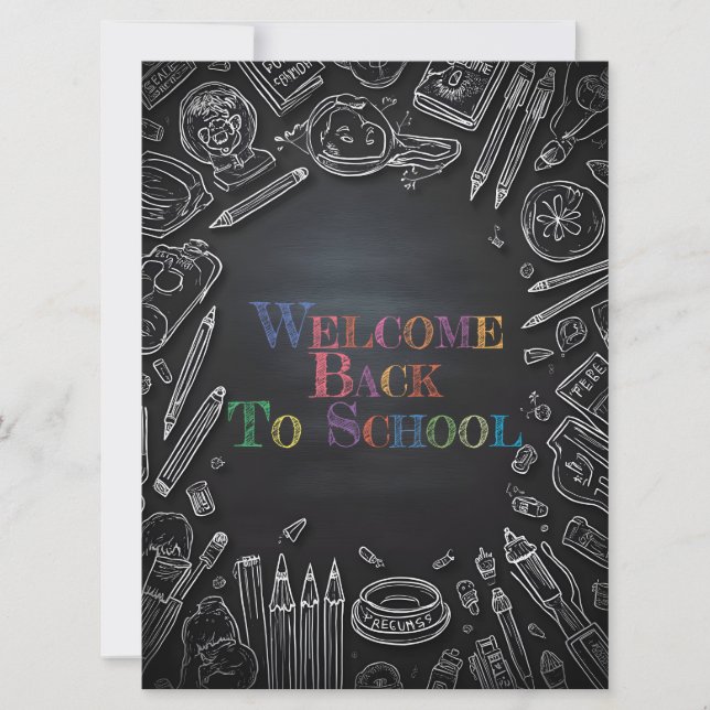 Bem-vindo de volta à escola - Ano novo da escola (Frente)