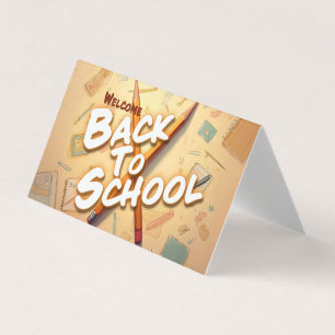 Bem-vindo de volta à escola - Design de Arte Lápis