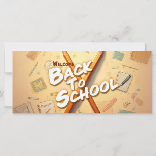 Bem-vindo de volta à escola - Design de Arte Lápis