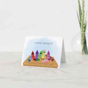 Bem-vindo de volta ao cartão escolar