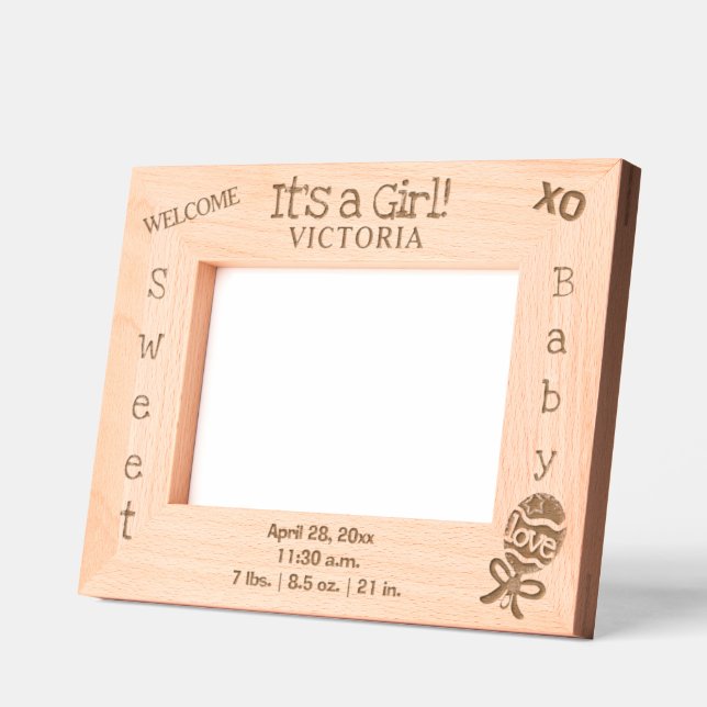 Bem-vindo, é um nome de bebê 6 x 4, 7 x 5 Foto (Left)