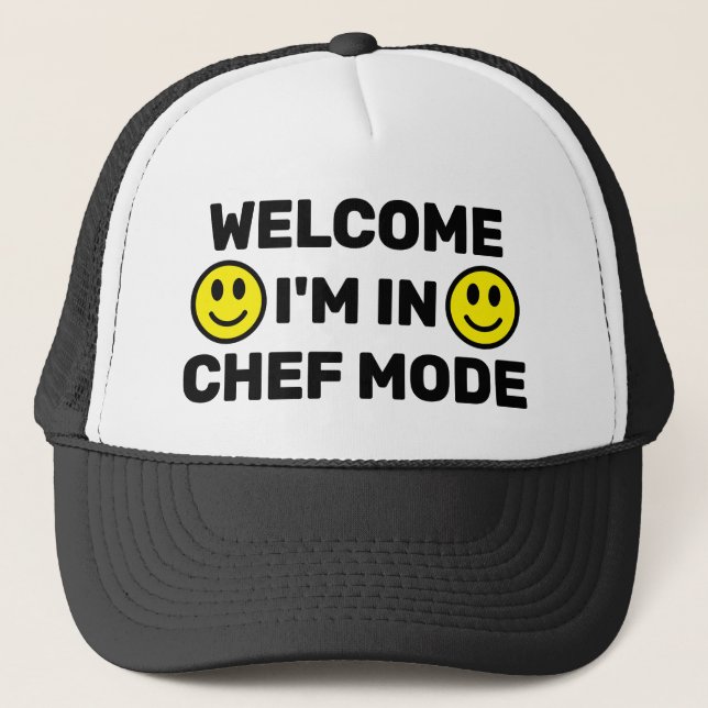 Bem-vindo - Estou no Modo Chef™ Boné de Caminhonei (Frente)