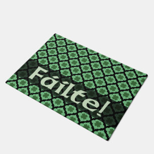 Bem-vindo! Failte! Tapete de Porta Verde Trevo Irl
