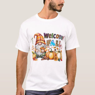 Bem-vindo Outono Gnomos Camiseta Clássica.png