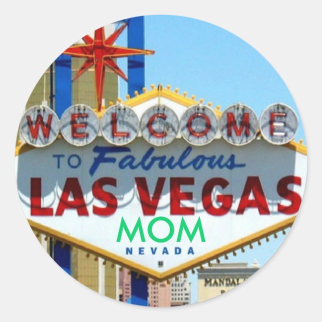 Bem-vindos ao Fabuloso adesivo de Las Vegas MOM (Frente)