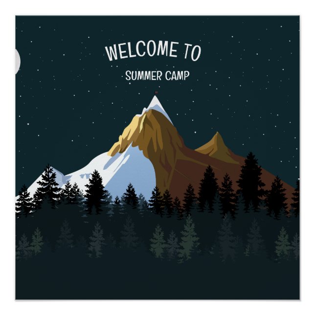 Bem-vindos ao impressão do campo de verão (Frente)