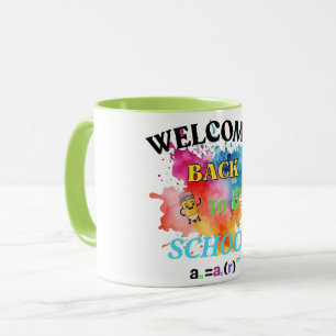 Bem-vindos de volta à escola de caneca - doação de