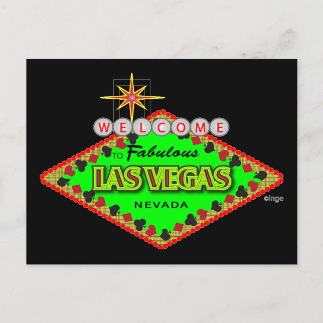 Bem-vindos, Las Vegas, cartão postal de Nevada (Frente)