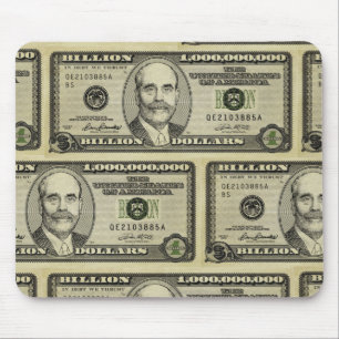 Ben Bernanke bilhão notas de dólar Mousepad
