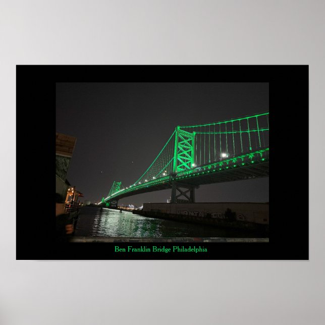 Ben Franklin Bridge Philadelphia Poster (Frente)