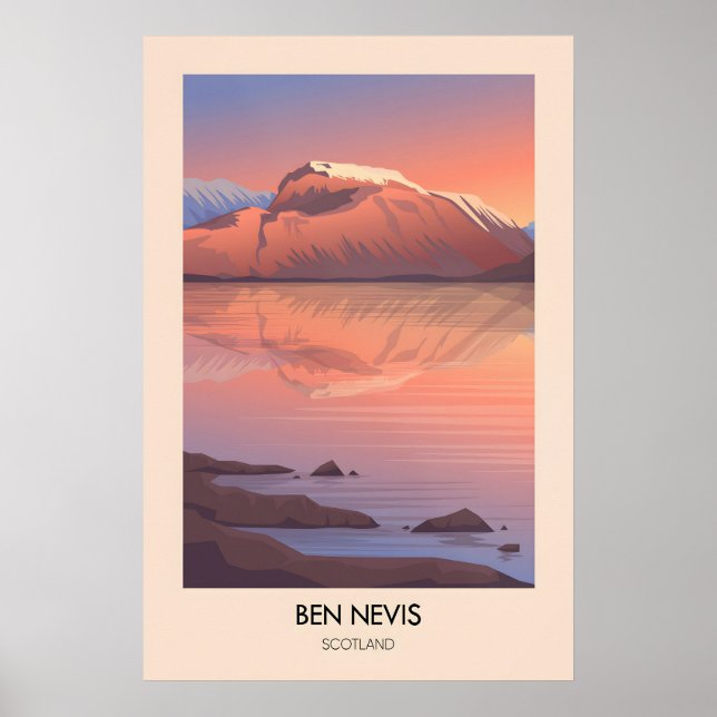 Ben Nevis Modern Travel Poster (Frente)
