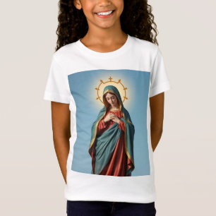 Bênção da Virgem Maria Camiseta da Rapariga