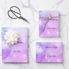 Bênçãos de Natal Azul Cor-de-Rosa Feliz