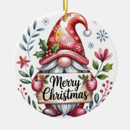 Bênçãos de Natal do Gnome Feliz Natal Enfeite