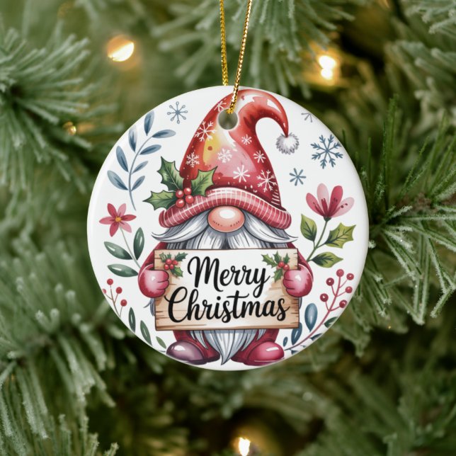 Bênçãos de Natal do Gnome Feliz Natal Enfeite (Árvore)