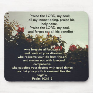 Bênçãos de nosso deus - escritura Mousepad da