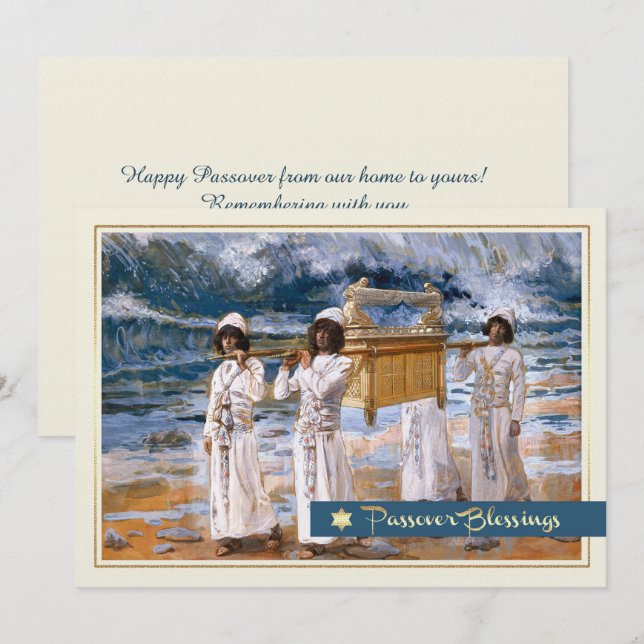 Bênçãos de Páscoa. Cartão de saudação de arte (Frente/Verso)