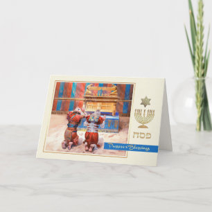 Bênçãos de Páscoa. Cartão de saudação de arte