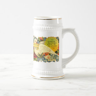 Bênçãos de um ~ da pomba na caneca de cerveja