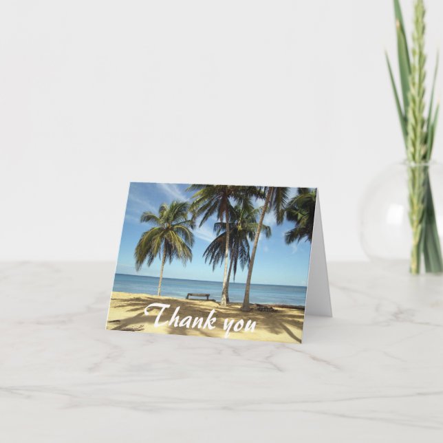 Bench no Cartões de agradecimentos de Praia (Frente)