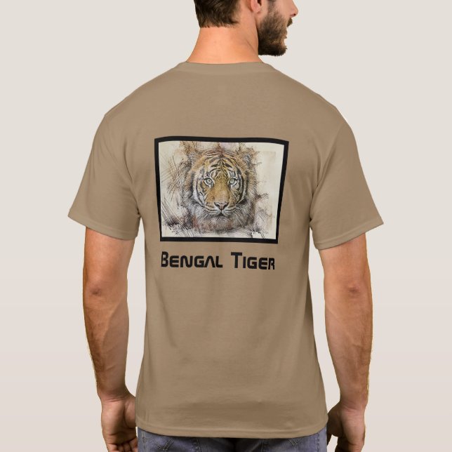 Bengal Tiger Illustration T-Shirt (Verso)