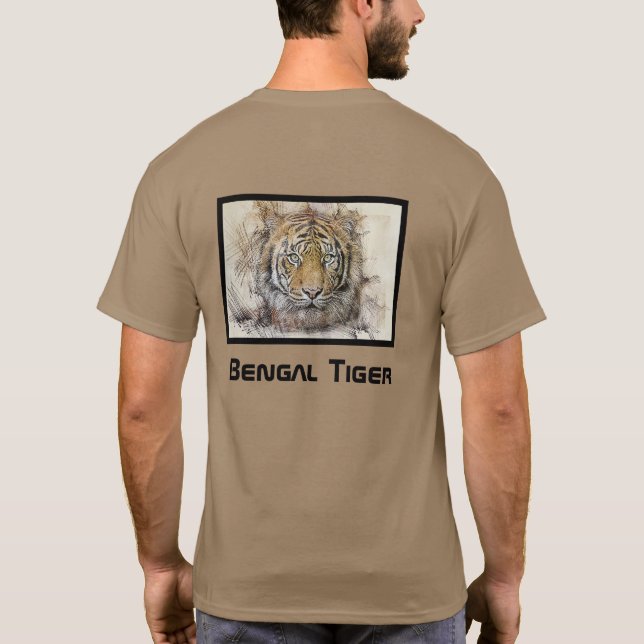 Bengal Tiger Illustration T-Shirt (Verso)