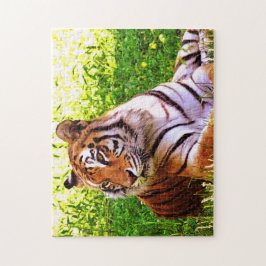 Bengal Tiger na Quebra-cabeça de Grass