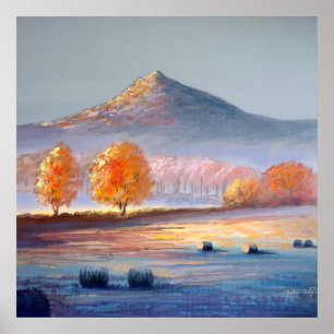 Bennachie Autumn Light poster