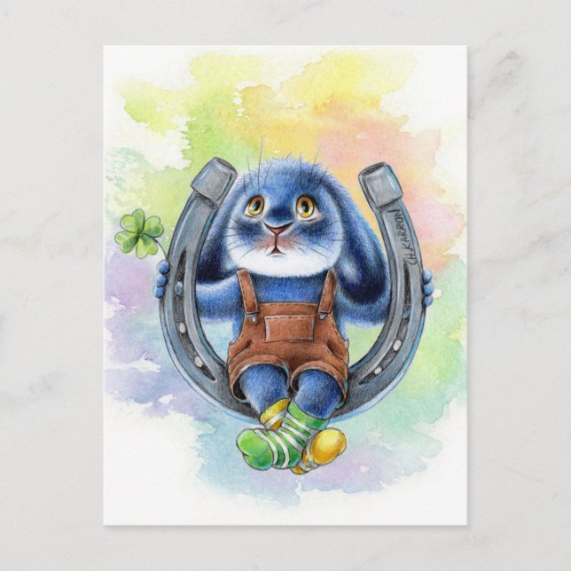 Benny Blue - Cartão postal ferradura da sorte (Frente)