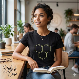 Benzene Ring Diagrama Químico Marca T-Shirt femini