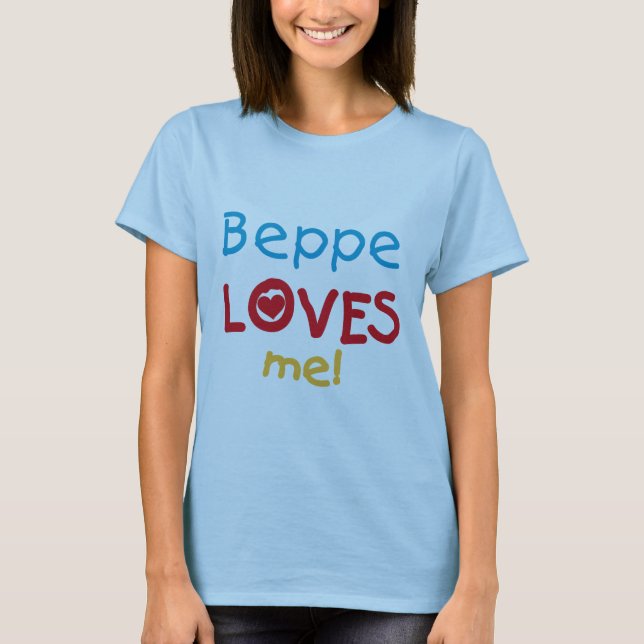 Beppe me ama T-shirts e presentes (Frente)