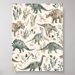 Berçário | Arte de Parede de Dinossauro | Poster I