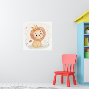 Berçário de Leão Bebê – Impressão de Animal Fofo p